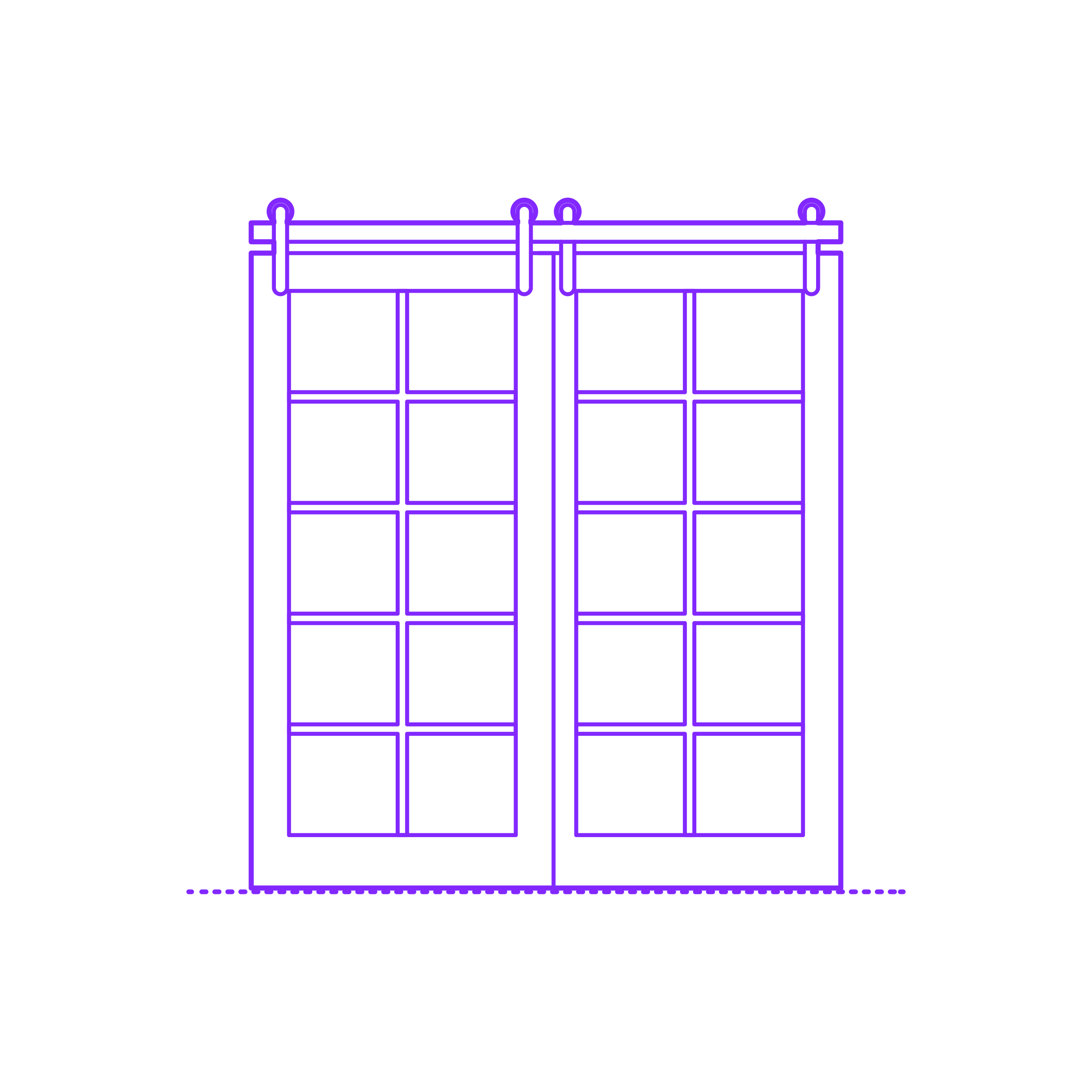 Buildings Surface Mounted Doors Bypassing Glass Grid 10 Panels Simple Line Art Svg Free Vectors